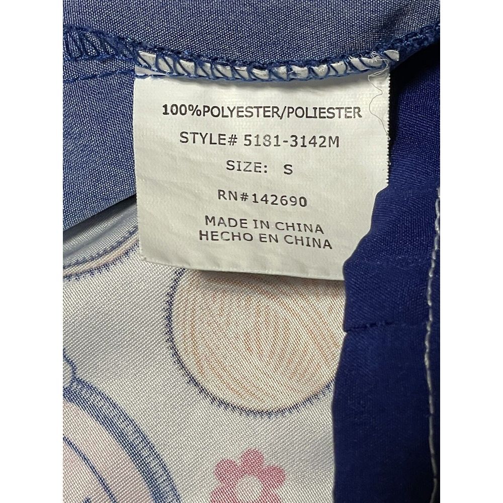 WOMEN'S SILKY UNIFORM SCRUB TOP DIVINE SCRUBS BY JDM - CATS SIZE SMALL - Picture 5 of 5
